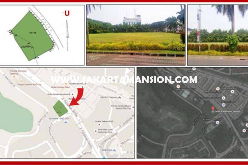 LS1243 Tanah Komersial jalan Pahlawan Seribu Sektor VIA BSD City luas 8.274m Dijual Murah