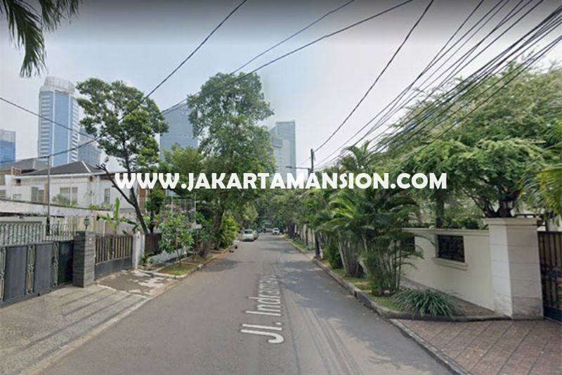HS1459 Rumah Jalan Indramayu Menteng Dijual Tanah Persegi daerah Elite jarang ada