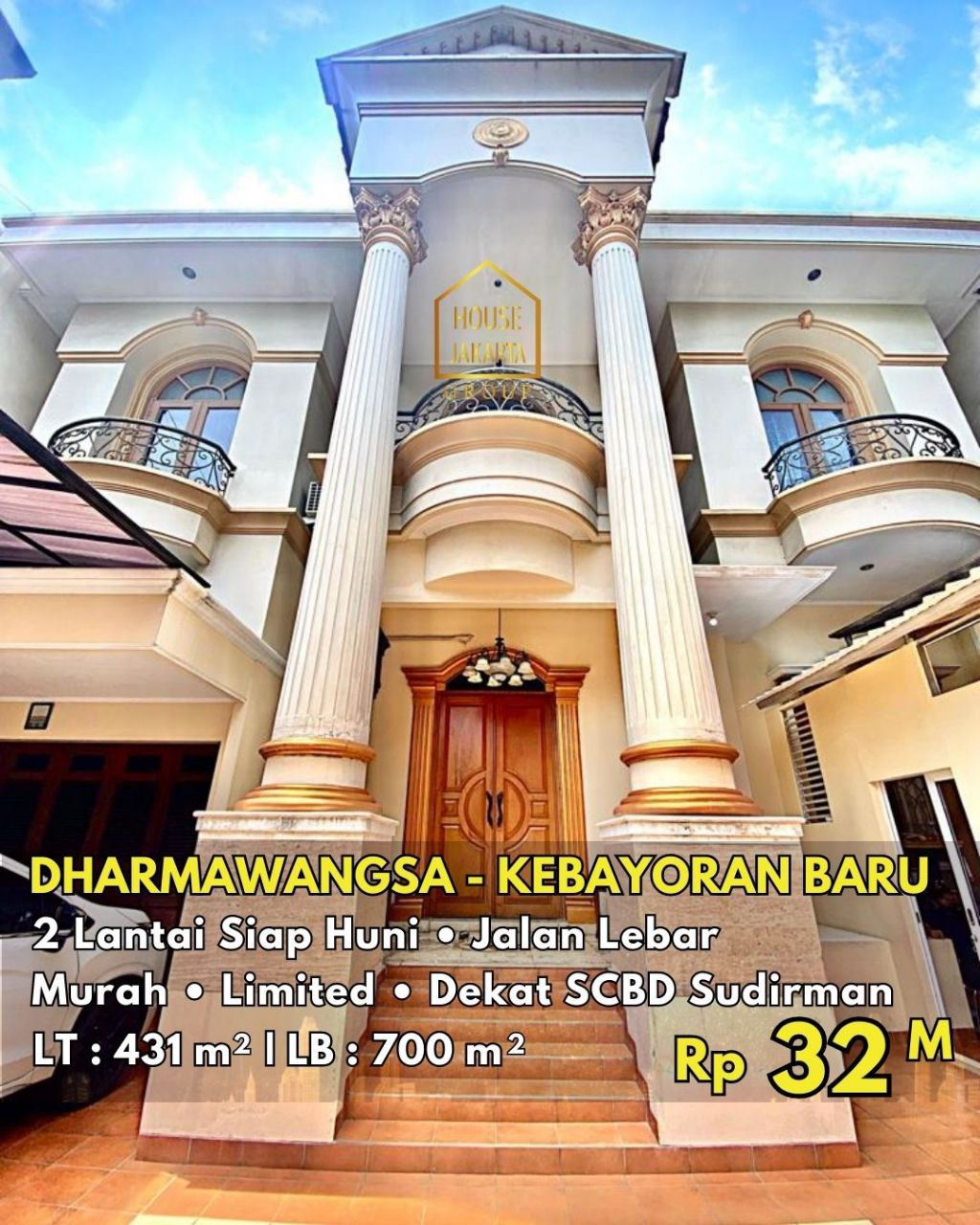 HS1689 Rumah Classic 2 Lantai Siap Huni, Jalan Lebar, Limited, Dekat SCBD Sudirman, Murah
