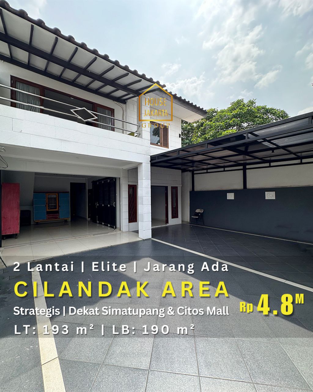 HS1753 Rumah Cilandak Area 2 Lantai, Elite Jarang Ada, Dekat Simatupang & Citos Mall