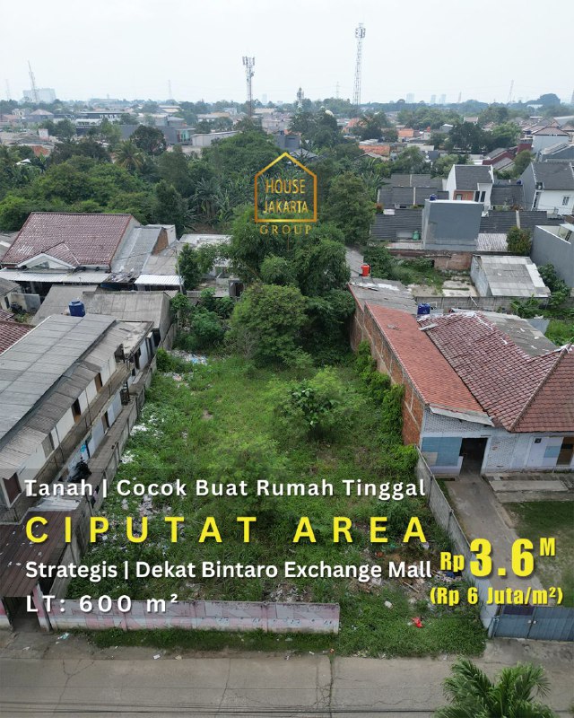 LS1778 Tanah Di Ciputat Area, Cocok Untuk Hunian, Strategis Dekat Bintaro Exchange Mall