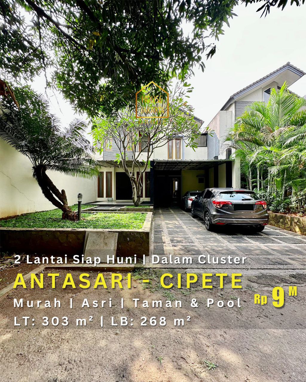 HS1808 Rumah 2 Lantai Di Antasari - Cipete. Dalam Cluster Murah Ada Taman & Pool