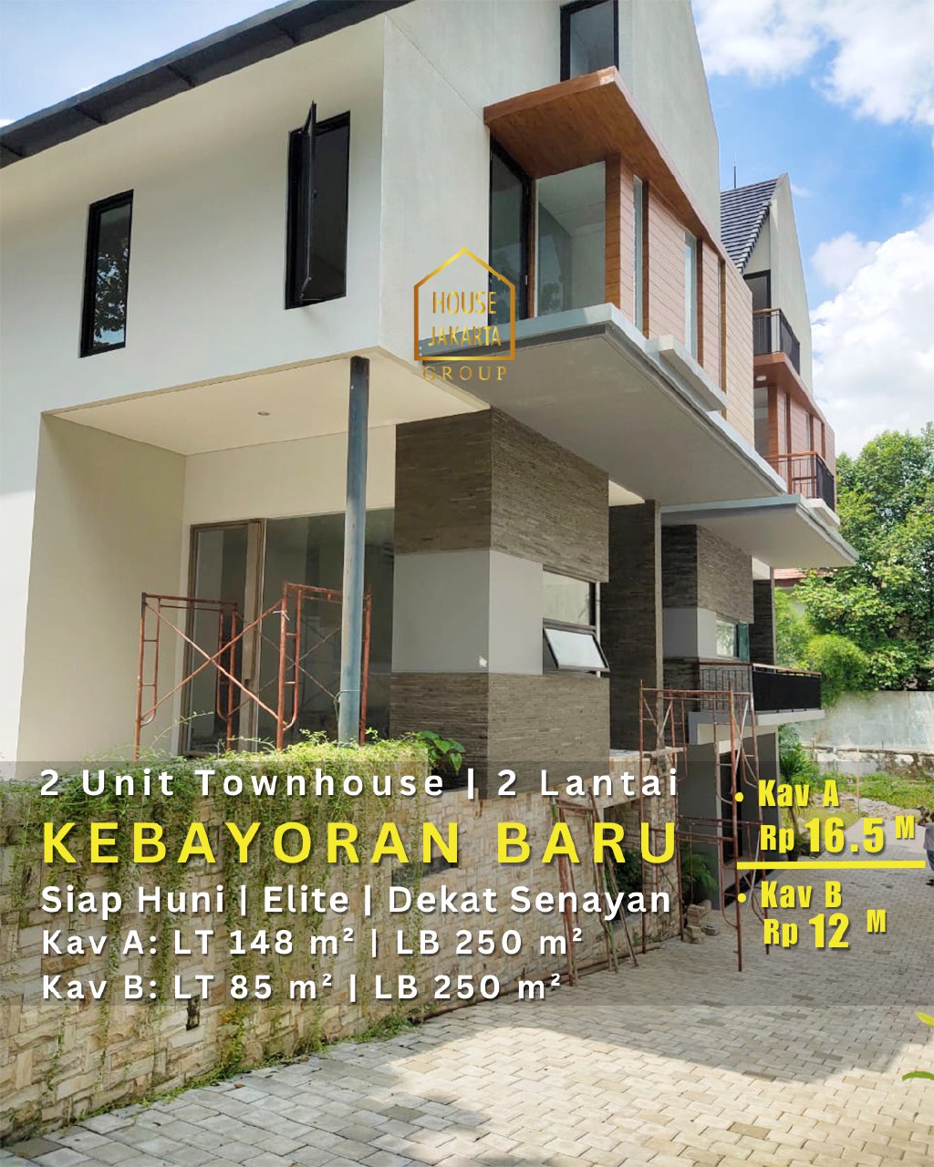 HS1828 Townhouse Di Kebayoran Baru 2 Lantai Siap Huni Dekat Senayan
