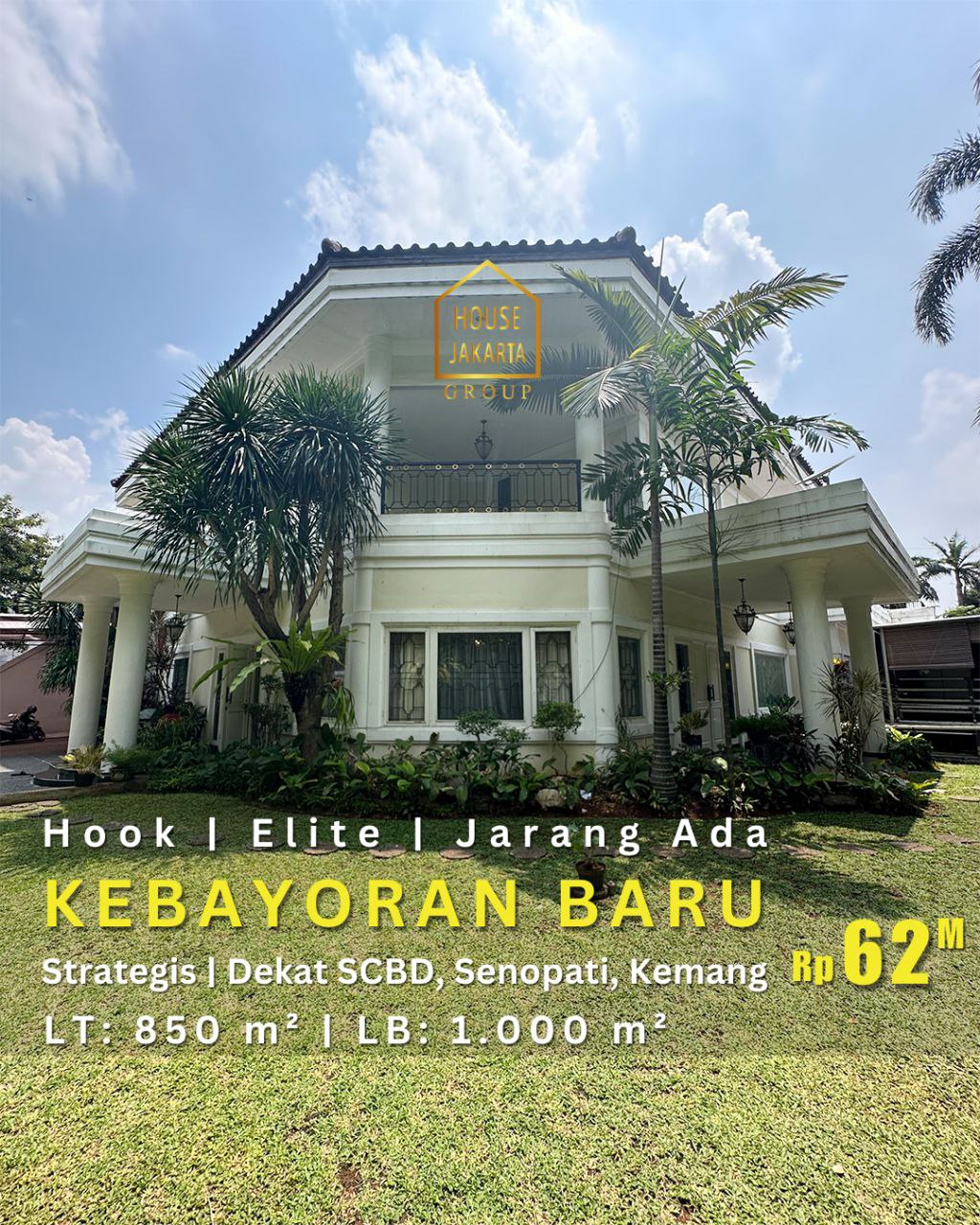 HS1832 Rumah Bagus DI Keabayoran Baru. Siap Huni. Strategs Jarang Ada. Hook Dekat SCBD Simatupang & Kemang