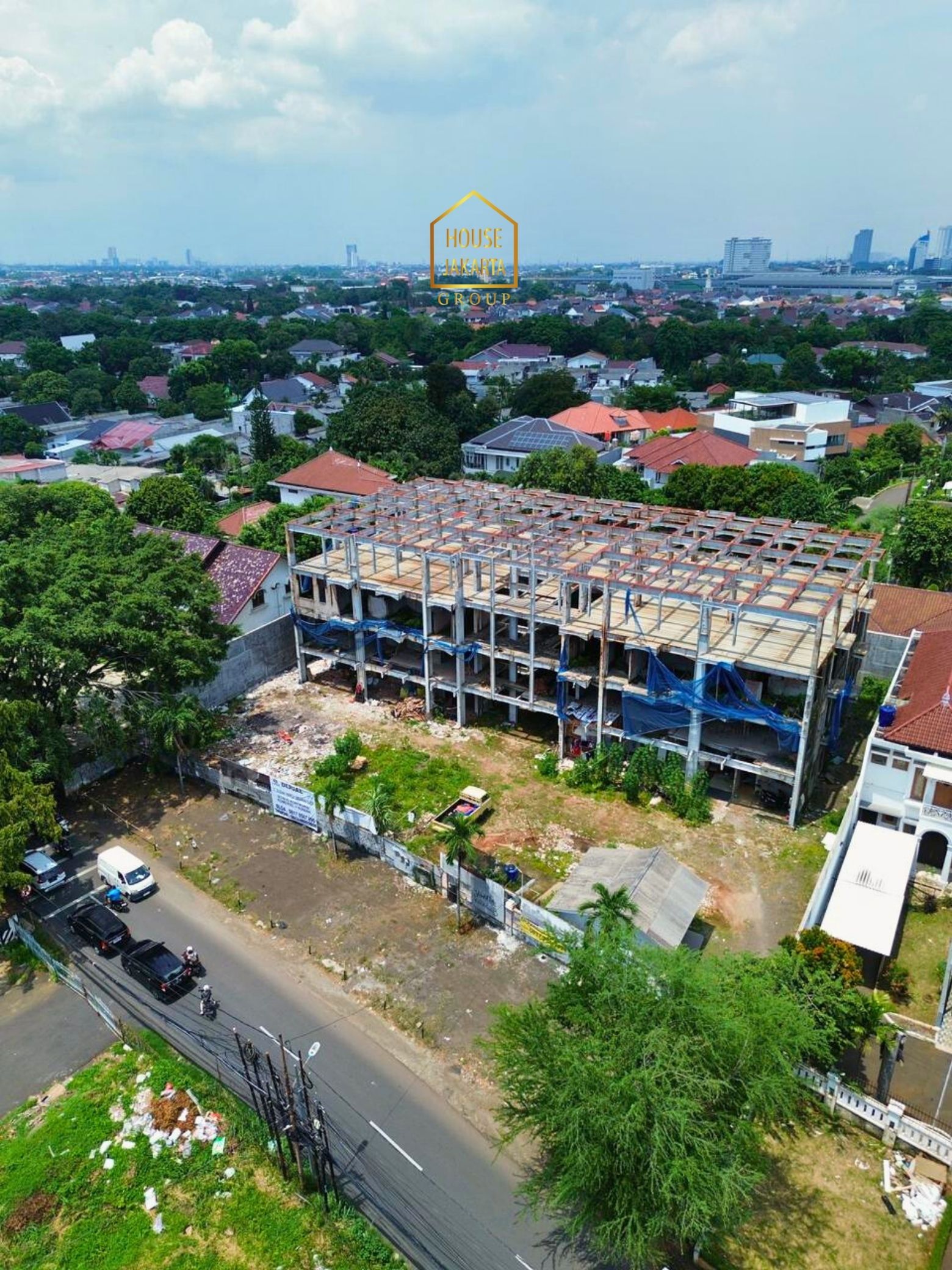 LS2037  FOR SALE: LEBAK BULUS. TANAH KOMERSIAL BONUS KONSTRUKSI  BANGUNAN, TERMURAH HARGA DI BAWAH NJOP 