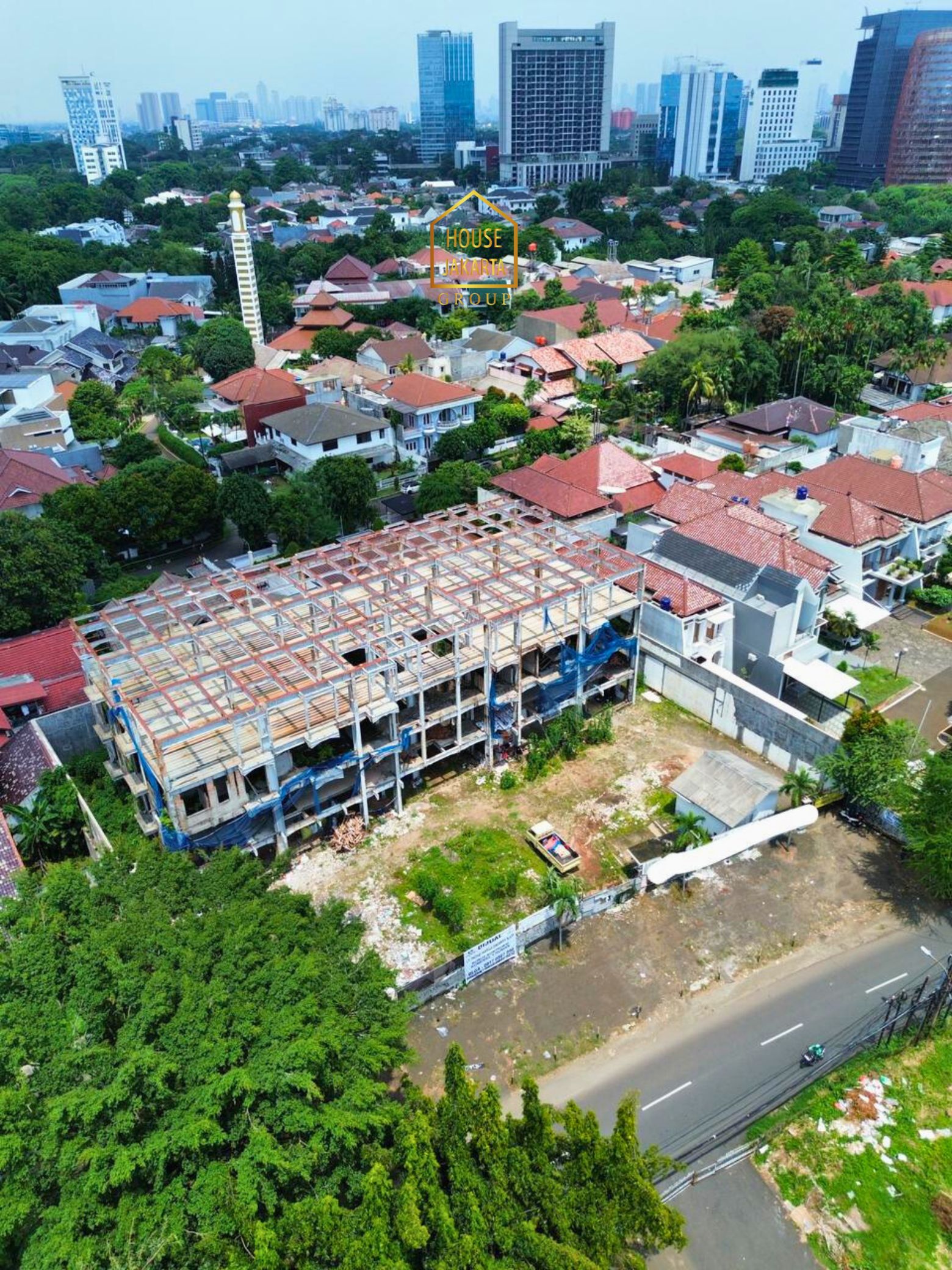 LS2037  FOR SALE: LEBAK BULUS. TANAH KOMERSIAL BONUS KONSTRUKSI  BANGUNAN, TERMURAH HARGA DI BAWAH NJOP 