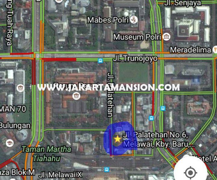 LS768 Dijual tanah Jalan Faletehan Blok M Kebayoran Baru luas 960m bisa dibangun 6 lantai